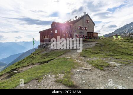 Europe, Autriche, Tyrol, Tyrol de l'est, Kals am Großglockner, refuge de Sudetendeutsche dans le Hohe Tauern Banque D'Images