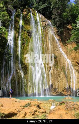 Amérique, Caraïbes, grandes Antilles, République dominicaine, péninsule de Samaná, Salto del Limón sur Samaná Banque D'Images