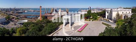 la colonnade de vorontsov odessa ukraine vue panoramique sur les drones Banque D'Images