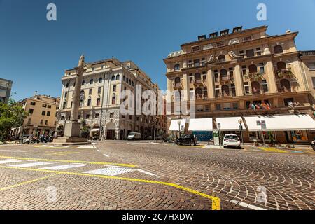 Place Garibaldi à Padoue, Italie Banque D'Images
