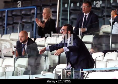 Leeds United Directeur du football Victor Orta dans les stands pendant le match du championnat Sky Bet à Elland Road, Leeds. Banque D'Images