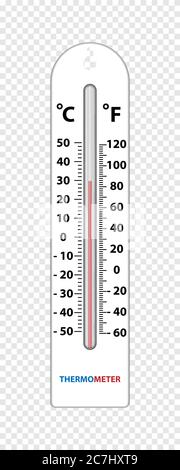 Thermomètre isolé sur fond transparent, illustration vectorielle Illustration de Vecteur