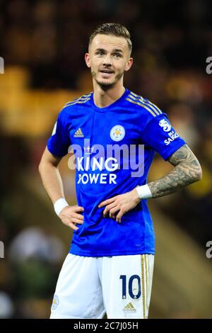 28 Février 2020, Carrow Road, Norwich, Angleterre; Premier League, Norwich City / Leicester City : James Maddison (10) De Leicester City Banque D'Images