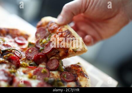 Savoureux pepperoni italien Banque D'Images