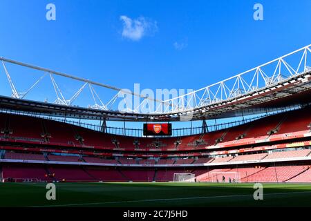 18 janvier 2020, Emirates Stadium, Londres, Angleterre; Premier League, Arsenal v Sheffield United : UNE vue générale des Émirats, la maison d'Arsenal crédit: Simon Whitehead/News Images Banque D'Images