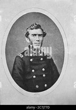 Braxton Bragg, général, Armée des États confédérés, Portrait en demi-longueur, Collection de photographies de la guerre civile, années 1860 Banque D'Images