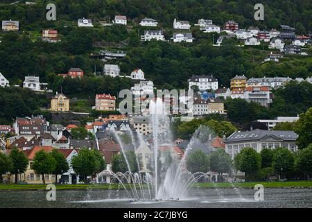 Lille Lungegrdsvannet, Bergen, Norvège Banque D'Images