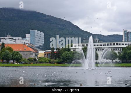 Lille Lungegrdsvannet, Bergen, Norvège Banque D'Images