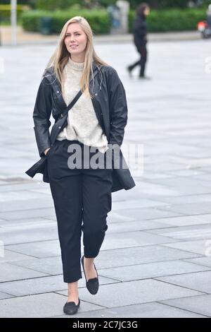 Femme norvégienne à Lille Lungegrdsvannet, Bergen, Norvège Banque D'Images