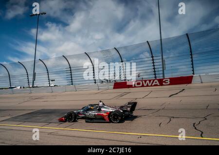 Newton, Iowa, États-Unis. 17 juillet 2020. Ed CARPENTER (20) des États-Unis pratique pour l'Iowa INDYCAR 250s au circuit de l'Iowa à Newton, Iowa. Crédit: Walter G Arce SR Grindstone Medi/ASP/ZUMA Wire/Alay Live News Banque D'Images