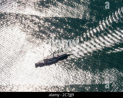 Navire de vapeur Hohentwiel sur le lac de Constance Banque D'Images