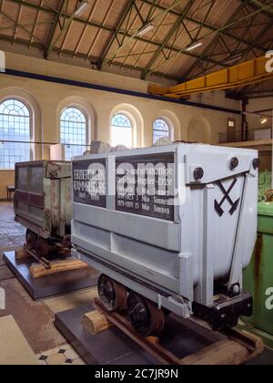 Dernier tramway, musée de la mine de Rammelsberg, Goslar, patrimoine mondial de l'UNESCO, Basse-Saxe, Allemagne Banque D'Images