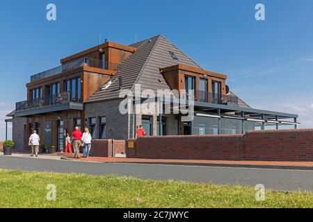 Rue, Hôtel sur le Fliegerdeich, 'Hôtel Fliegerdeich', Wilhelmshaven, Basse-Saxe, Banque D'Images