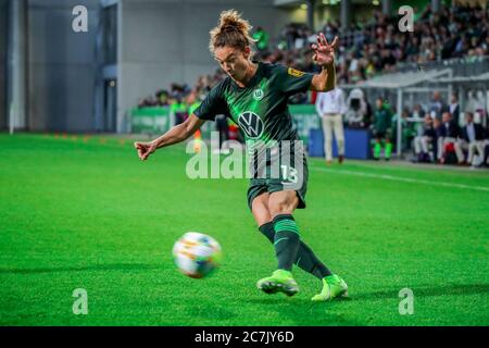 Wolfsburg, Allemagne, 16 octobre 2019 : une footballeur féminin Felicitas Rauch en action lors du match de football de la Ligue des champions des femmes de l'UEFA Banque D'Images