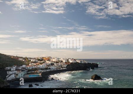 Vue sur Las Aguas sur la côte nord, Océan Atlantique, Tenerife, Iles Canaries, Espagne Banque D'Images