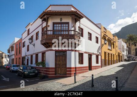 Maisons typiques à Garachico, Tenerife, les îles Canaries, Espagne Banque D'Images