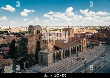 01 octobre 2018 : Avila, Castille et Leon, Espagne. Château médiéval d'Avila de l'intérieur. Banque D'Images