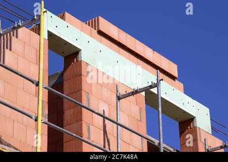 Maison individuelle en construction Banque D'Images