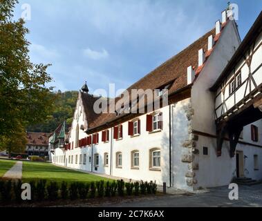 Blaubeuren, Bade-Wurtemberg, Allemagne, le monastère de Blaubeuren dans la ville à colombages de Blaubeuren Banque D'Images