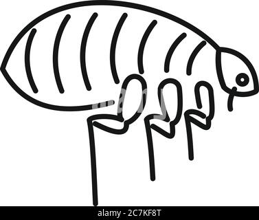 Icône de bogue parasite. Outline parasite bug vecteur icône pour la conception de sites Web isolé sur fond blanc Illustration de Vecteur