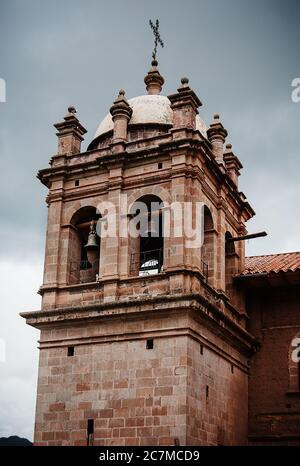 Détail architectural de la cathédrale Basilique de l'Assomption de la Vierge, Cusco, Pérou, Amérique du Sud Banque D'Images