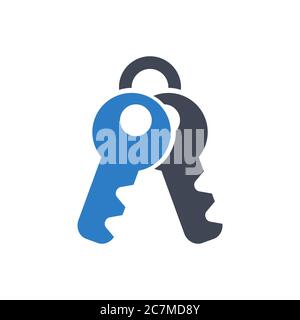 Icône de clés Banque D'Images