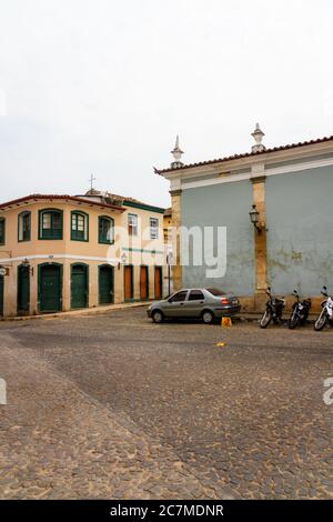 Place Carlos Gomes à São João del-Rei, Minas Gerais, Brésil Banque D'Images