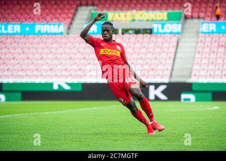 Herning, Danemark. 09e juillet 2020. Kamal-Deen Sulemana (14) du FC Nordsjaelland vu pendant le match 3F Superliga entre le FC Midtjylland et le FC Nordsjaelland au MCH Arena de Herning. (Crédit photo : Gonzales photo/Alamy Live News Banque D'Images