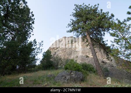 Aire de conservation du ruisseau Iller, Rocks of Sharon, Spokane, WA Banque D'Images