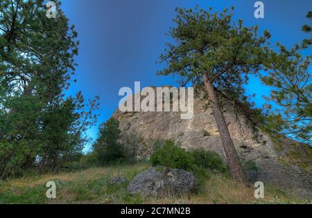 Aire de conservation du ruisseau Iller, Rocks of Sharon, Spokane, WA Banque D'Images