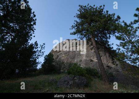 Aire de conservation du ruisseau Iller, Rocks of Sharon, Spokane, WA Banque D'Images