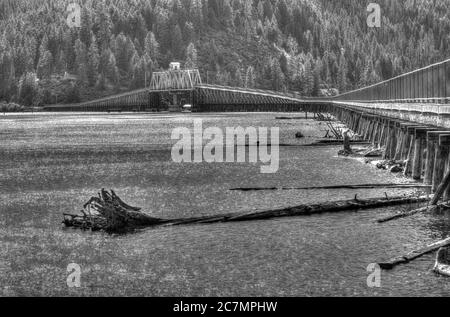 Pont sur le lac Chatcolet, parc national de Heyburn, Idaho Banque D'Images