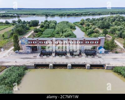 Delta du Danube, Vylkove, Odessa OB, Ukraine, Europe de l'est. 15 juillet 2020. DELTA DU DANUBE, VYLKOVE, OBLAST D'ODESSA, UKRAINE - 11 au 15 JUILLET 2020: Vue aérienne sur la Réserve de biosphère du Danube dans le delta du Danuble crédit: Andrey Nekrasov/ZUMA Wire/Alamy Live News Banque D'Images