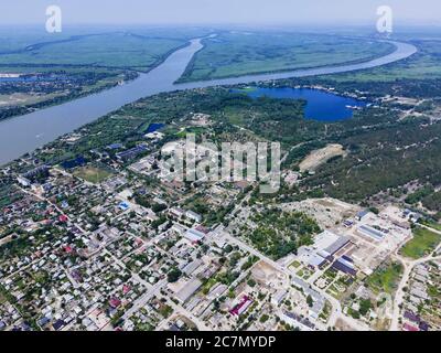 Delta du Danube, Vylkove, Odessa OB, Ukraine, Europe de l'est. 12 juillet 2020. DELTA DU DANUBE, VYLKOVE, OBLAST D'ODESSA, UKRAINE - 11 au 15 JUILLET 2020: Vue aérienne sur la Réserve de biosphère du Danube dans le delta du Danuble crédit: Andrey Nekrasov/ZUMA Wire/Alamy Live News Banque D'Images