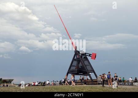 PRAGUE, RÉPUBLIQUE TCHÈQUE - 10 JUILLET 2020 : métronome dans le parc de Letna Banque D'Images