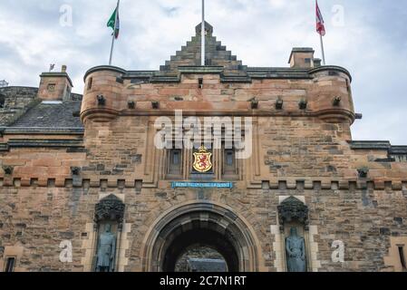 Gatehouse of Castle à Édimbourg, capitale de l'Écosse, partie du Royaume-Uni Banque D'Images