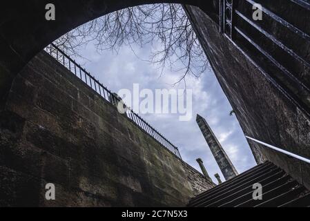 Monument des Martyrs politiques dans le vieux terrain de Burial de Calton Hill à Édimbourg, la capitale de l'Écosse, une partie du Royaume-Uni Banque D'Images