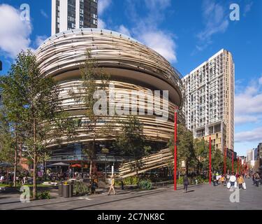 The Exchange, alias la Darling Square Library, Haymarket à Sydney Banque D'Images