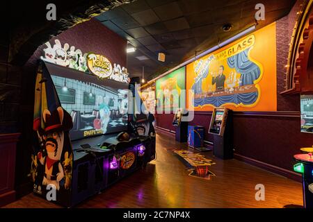 Las Vegas, JUL 17, 2020 - Arcade jeu cetner de New York New York Casino Banque D'Images