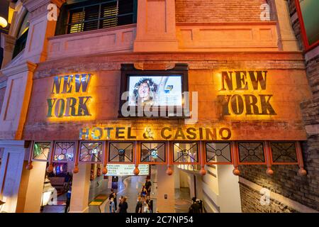 Las Vegas, JUL 17, 2020 - vue intérieure du New York New York Hotel & Casino Banque D'Images