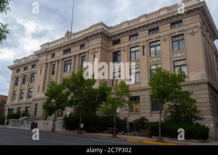 Butte, Montana, États-Unis - 30 juillet 2014 : le palais de justice du comté de Silver Bow Banque D'Images