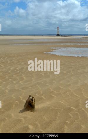 Du point phare de Talacre, Ayr, au Pays de Galles Banque D'Images