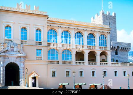 Vue sur le Palais du Prince à Monaco-ville, Monaco septembre 2017 Banque D'Images