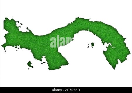 Carte de Panama sur feutre vert Banque D'Images