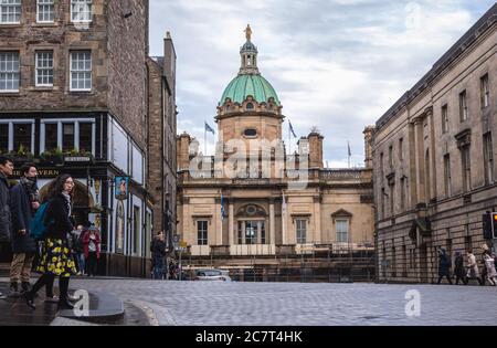 Siège social de la Bank of Scotland à Édimbourg, capitale de l'Écosse, partie du Royaume-Uni Banque D'Images
