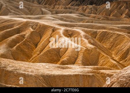 Structures en grès à Zabriskie point dans le parc national de la Vallée de la mort Banque D'Images