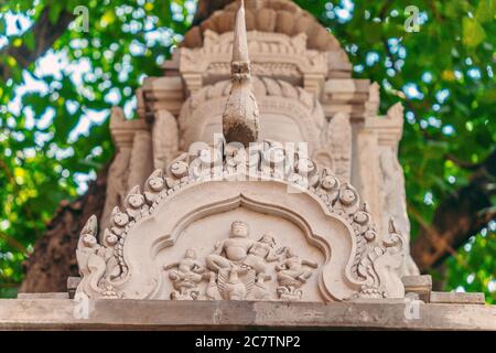 Décoration intérieure de Wat Chantaransay ou Pagode de Candaransi - pagode khmère 2020 à Ho Chi Minh ville (Saigon), Vietnam Banque D'Images