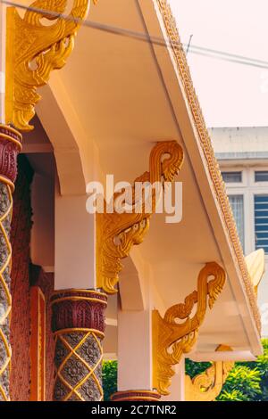 Décoration intérieure de Wat Chantaransay ou Pagode de Candaransi - pagode khmère 2020 à Ho Chi Minh ville (Saigon), Vietnam Banque D'Images