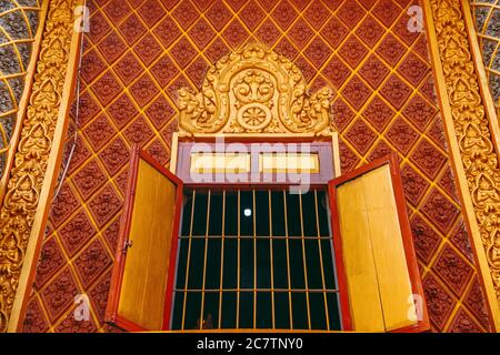 Décoration intérieure de Wat Chantaransay ou Pagode de Candaransi - pagode khmère 2020 à Ho Chi Minh ville (Saigon), Vietnam Banque D'Images