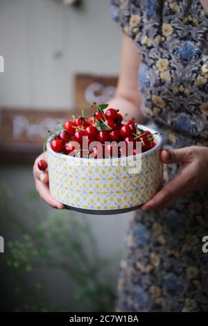 Tarte aux cerises Banque D'Images